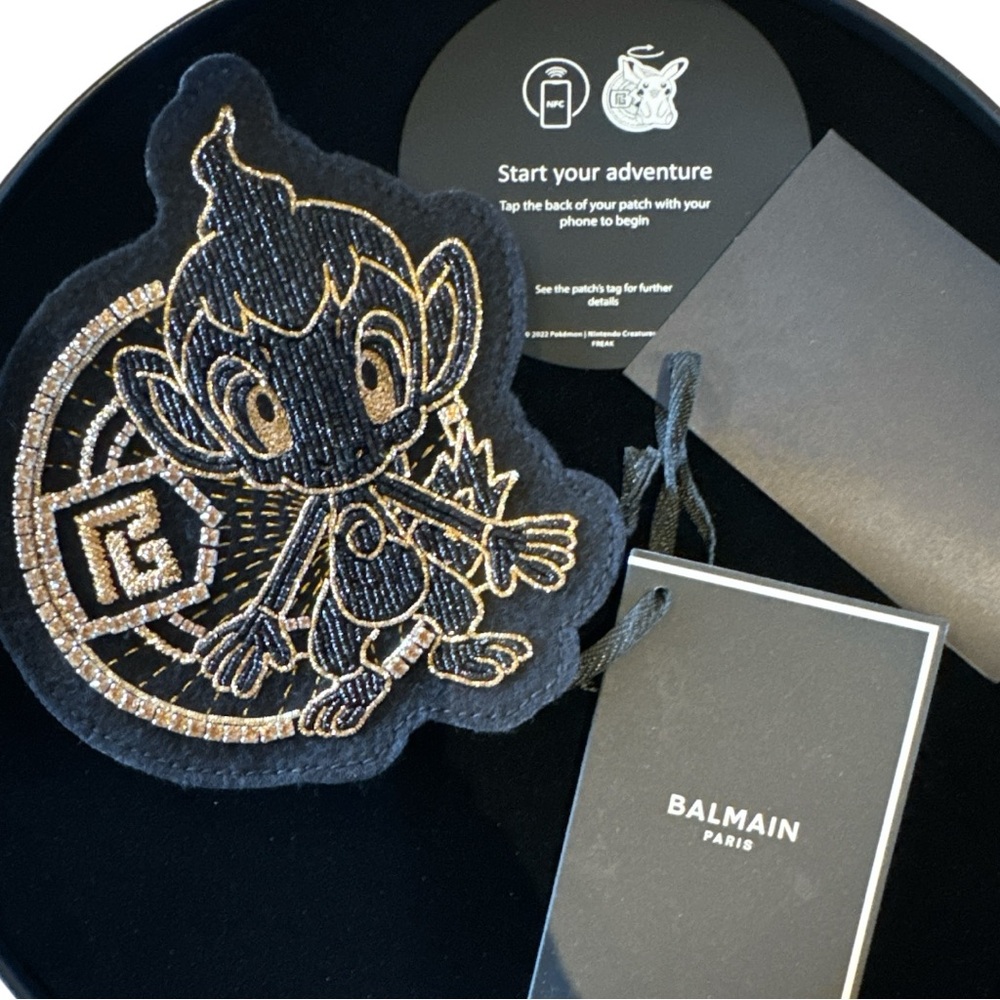 BALMAIN SEQUIN PATCH, New In Box, With Tags